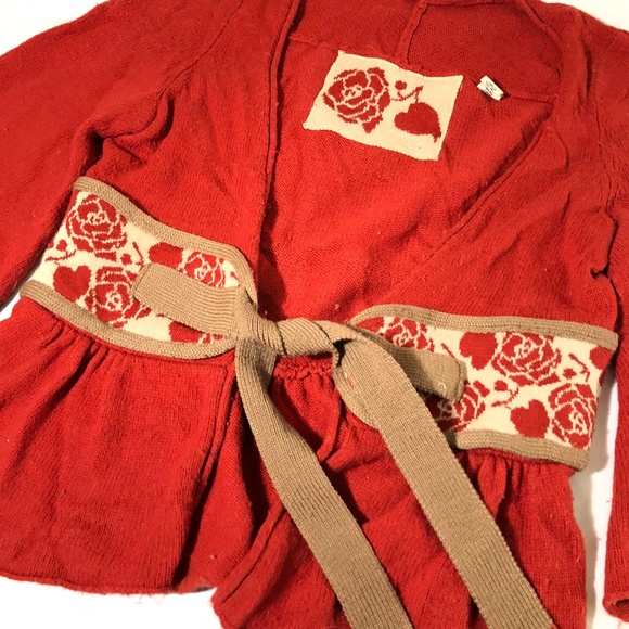 Anthropologie MOTH RARE Quicksilver Rose Cardigan - Picture 3 of 8